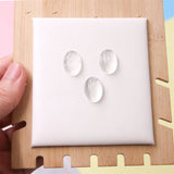 5pcs Clear Quartz Cabochons Oval 4x6-13x18mm Jewelry Material