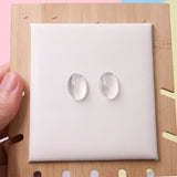 5pcs Clear Quartz Cabochons Oval 4x6-13x18mm Jewelry Material