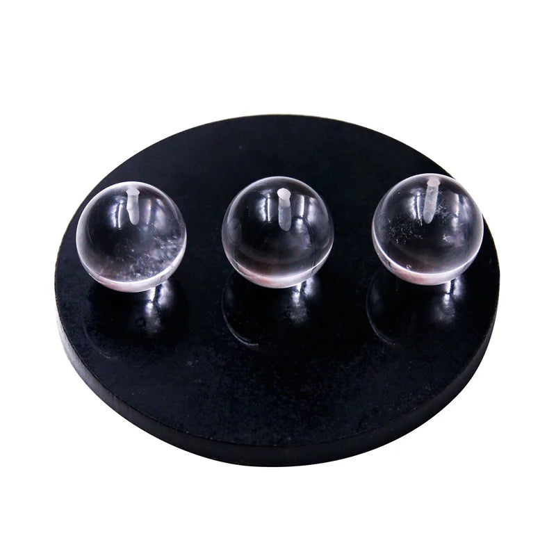 5pcs Rock Crystal Clear Quartz Beads Round Semi Hole 6/8/10/12mm