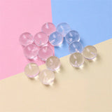 5pcs Rock Crystal Clear Quartz Beads Round Semi Hole 6/8/10/12mm