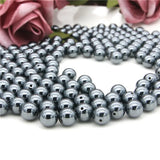 5pcs Hematite Half Drilled Beads 6/8mm for Earrings Pendant