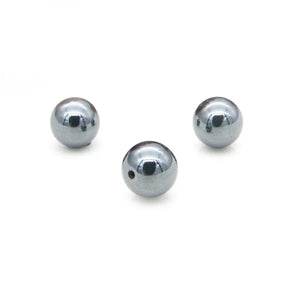 5pcs Hematite Half Drilled Beads 6/8mm for Earrings Pendant