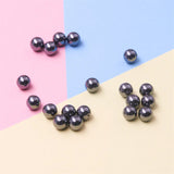 5pcs Hematite Half Drilled Beads 6/8mm for Earrings Pendant