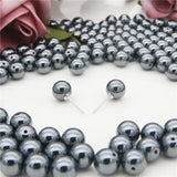 5pcs Hematite Half Drilled Beads 6/8mm for Earrings Pendant