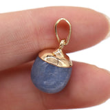 5pcs Natural Stone Bean Shape Pendant for DIY Jewelry Making