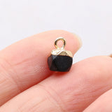 5pcs Adzuki Beans Agates Pendant DIY Necklace Accessories 6x6mm