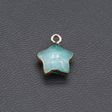 5pcs Natural Stone Star Pendant Charms for DIY Jewelry Making