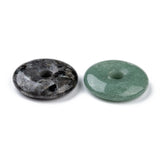 5pcs Natural Stone Donut Charm Pendants DIY Jewelry Necklace Access