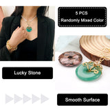 5pcs Natural Stone Donut Charm Pendants DIY Jewelry Necklace Access