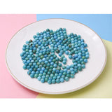 5pcs Turquoise Half Drilled Beads Round Semi Hole 4/6/8/10mm
