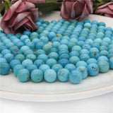 5pcs Turquoise Half Drilled Beads Round Semi Hole 4/6/8/10mm