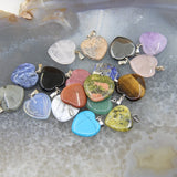 5pcs Natural Stones Quartz Heart Crystal Pendant DIY Jewelry Making