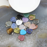 5pcs Natural Stones Quartz Heart Crystal Pendant DIY Jewelry Making