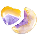 5pcs Natural Striped Agate 15mm Stone Pendant for DIY Necklace