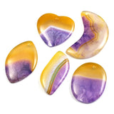 5pcs Natural Striped Agate 15mm Stone Pendant for DIY Necklace