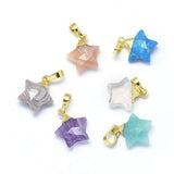 5pcs Mixed Stone Star Charms for Jewelry Making