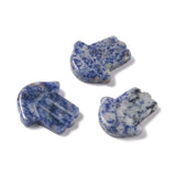 5pcs Mixed Gemstone Hamsa Hand Cabochons 37x32.5mm