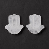 5pcs Mixed Gemstone Hamsa Hand Cabochons 37x32.5mm