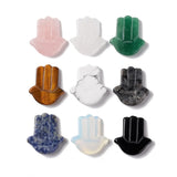 5pcs Mixed Gemstone Hamsa Hand Cabochons 37x32.5mm