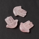 5pcs Mixed Gemstone Hamsa Hand Cabochons 37x32.5mm