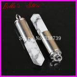 5pcs Howlite Gems Point Bullet Pendant Healing Quartz Druzy Pendant