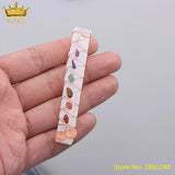 5pcs Natural Plaster Stone Rectangle Pendant Jewelry
