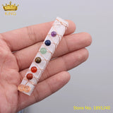 5pcs Natural Plaster Stone Rectangle Pendant Jewelry