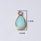 5pcs Amazonite Mineral Stone Water Drop Pendants for Jewelry Making