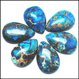 5pcs Natural Jasper Stone Cabochons Waterdrops DIY Jewelry Fittings