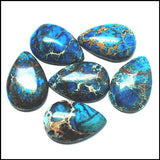 5pcs Natural Jasper Stone Cabochons Waterdrops DIY Jewelry Fittings