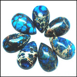 5pcs Natural Jasper Stone Cabochons Waterdrops DIY Jewelry Fittings
