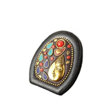 5pcs Nepalese Buddhist Wood Tibetan Brass Metal Charms Pendant