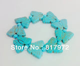 5pcs Howlite Butterfly Bead Bracelet Elasticity Charm