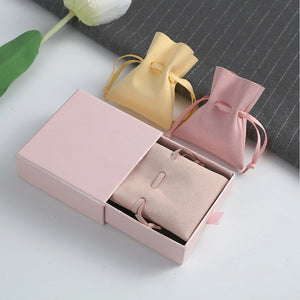 5pcs Microfiber Jewelry Gift Bags Drawstring Wedding Favors Jewelry Pouch