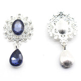 5pcs Mixed Metal Brooches Flat Buttons Red Wine Candle Party Decor