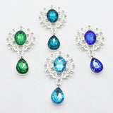 5pcs Mixed Metal Brooches Flat Buttons Red Wine Candle Party Decor