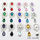 5pcs Mixed Metal Brooches Flat Buttons Red Wine Candle Party Decor