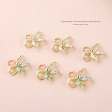 5pcs Colorful Hollow Flower Charm for DIY Earrings Necklace Craft
