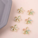 5pcs Colorful Hollow Flower Charm for DIY Earrings Necklace Craft