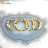 Moon Face Pendant Plated Brass Vintage Punk Style for Earrings Necklace