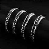 Classic Stainless Steel Cuban Chain Bracelet for Men Women