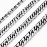 Classic Stainless Steel Cuban Chain Bracelet for Men Women