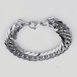 Classic Stainless Steel Cuban Chain Bracelet for Men Women