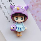 5pcs Princess Resin Cabochons Kids Hair Clip DIY Accessories