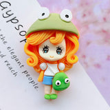 5pcs Princess Resin Cabochons Kids Hair Clip DIY Accessories