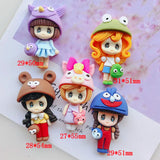 5pcs Princess Resin Cabochons Kids Hair Clip DIY Accessories