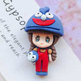 5pcs Princess Resin Cabochons Kids Hair Clip DIY Accessories