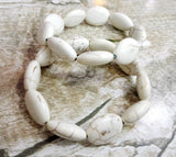 5pcs Howlite Bead Chunky Bangle Bracelet Elasticity Adjustable Party Charm