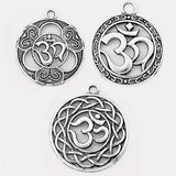 5pcs OM/AUM Symbol Yoga Charms Pendants for Jewelry Making