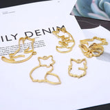 5pcs Foxes Collection Frame UV Pendant for DIY Jewelry Making